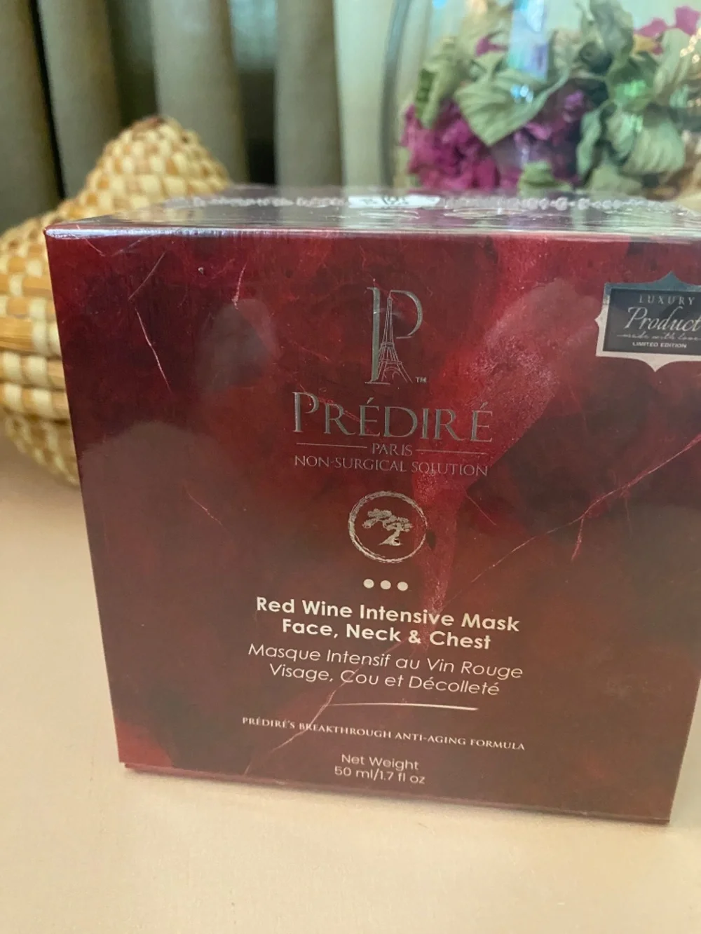 Prédiré Paris Red Wine Intensive Mask-Face, Neck and Chest 1.7 fl oz, MSRP $950